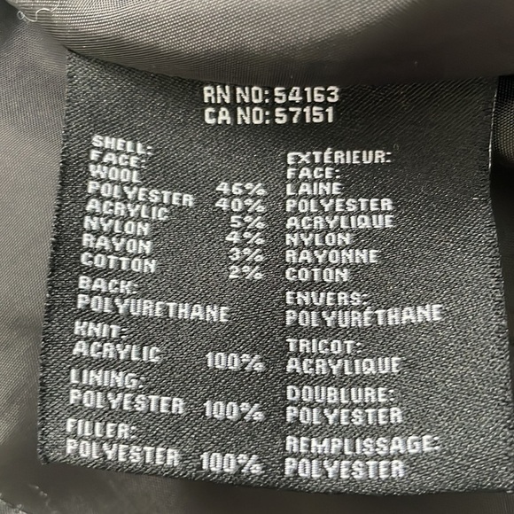 Andrew Marc | Mens Mid Length Wool Water Resistant Inner Bib Jacket XXL Charcoal - Picture 12 of 13